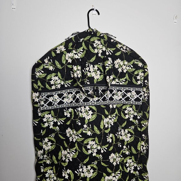 Vera Bradley Garment Bag Jasmine Floral Black White Green Retired 2003 Cottage - Picture 4 of 16